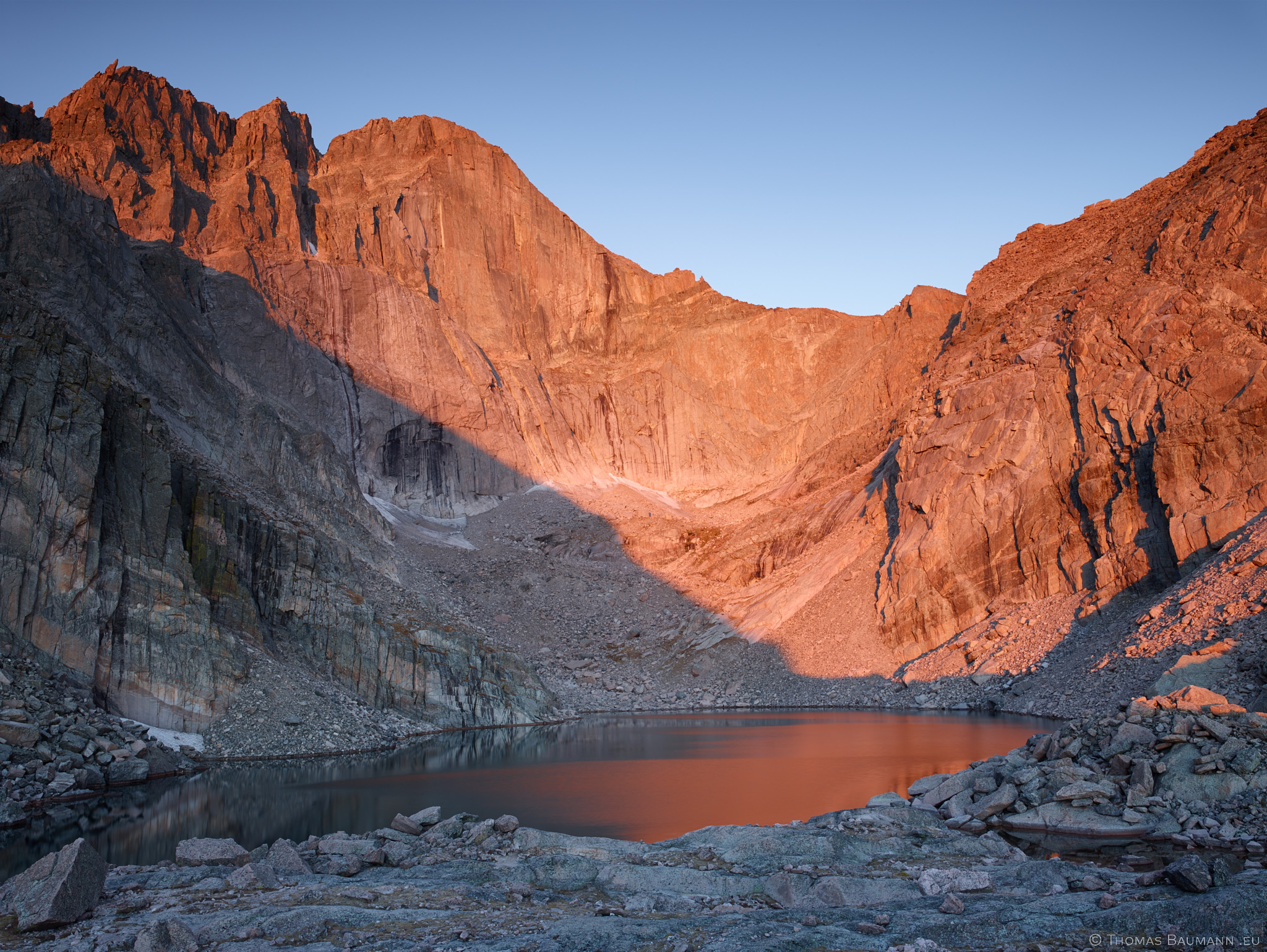 Sunrise at Chasm Lake